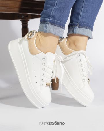 GOSSIP WHITE NUDE CON LAZO