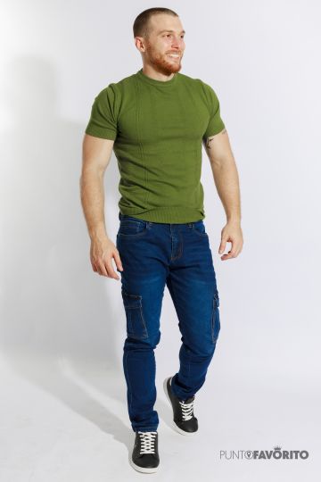 Camiseta con textura de cadena