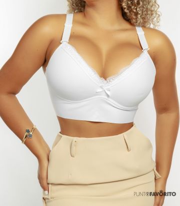 Brasier Blanco con encaje superior