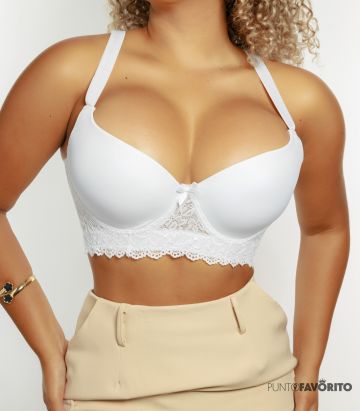 Brasier Blanco con encaje inferior