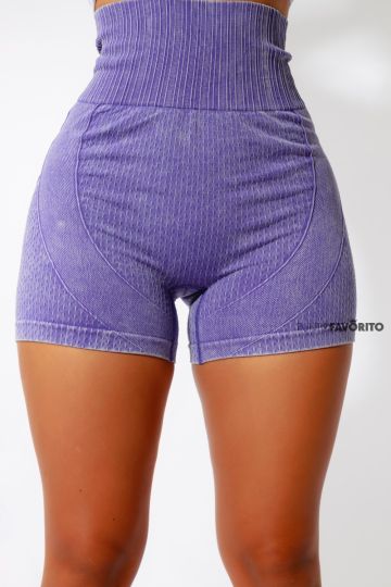 Short deportivo liso con pretina alta-ONE SIZE