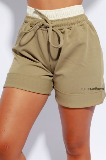 Short para dama con doble pretina