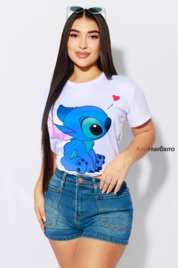Blusa de Stich corazon- ONE SIZE