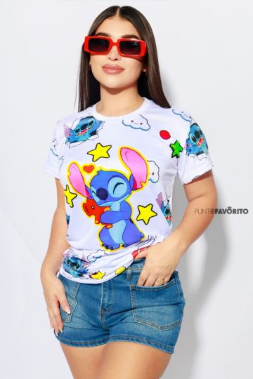 Blusa de Stich estrellas-ONE SIZE
