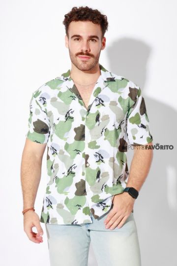 Camisa para caballero con estampado