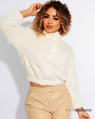 Sueter de peluche para dama