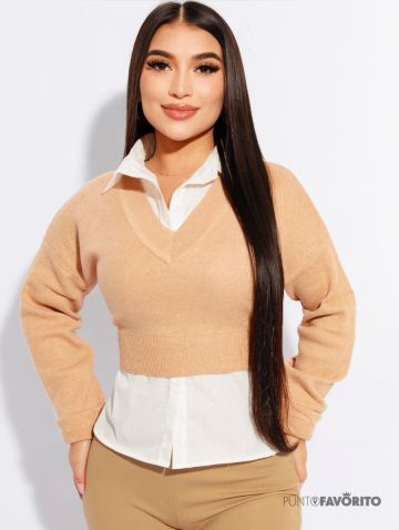 Blusa de dama doble