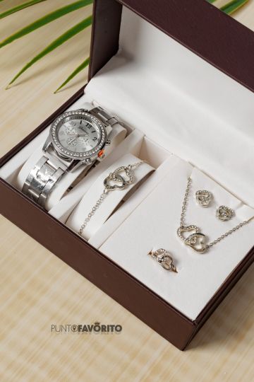 RELOJ PLATEADO CORAZON